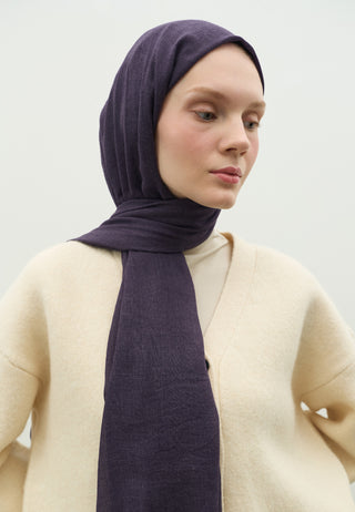 Cashmere Touch Hijab Eggplant Purple