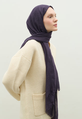 Cashmere Touch Hijab Eggplant Purple