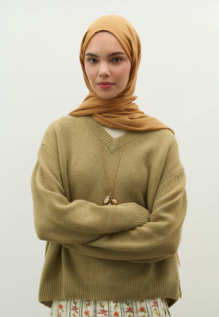 Cashmere Touch Hijab Latte Brown