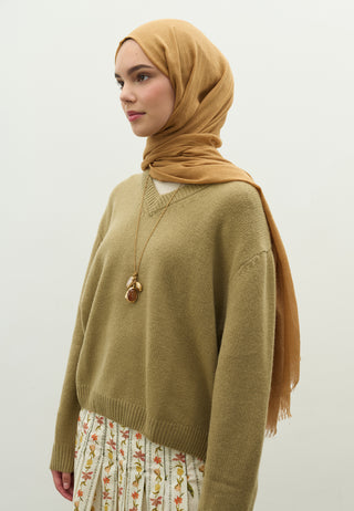 Cashmere Touch Hijab Latte Brown