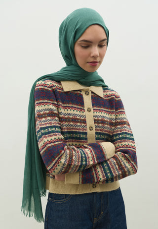 Cashmere Touch Hijab Pine Green