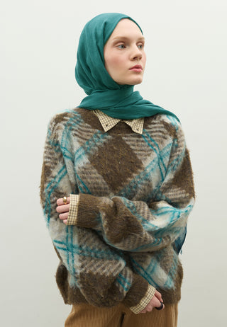Cashmere Touch Hijab Petrol Green