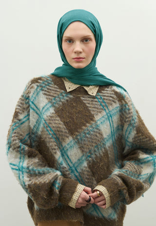 Cashmere Touch Hijab Petrol Green