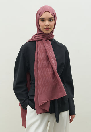 Nara Jacquard Hijab Rosewood