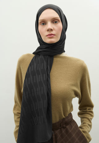 Nara Jacquard Hijab Anthracite