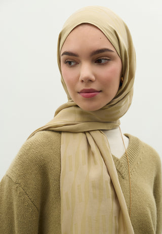 Nara Jacquard Hijab Taupe