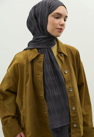 Nara Jacquard Hijab Smoke Gray