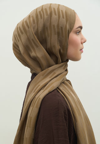 Nara Jacquard Hijab Earth
