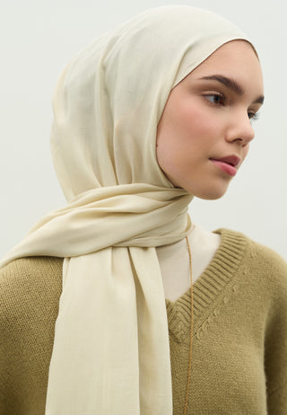 Nara Jacquard Hijab Beige