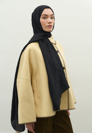 Monogram Jacquard Hijab Black