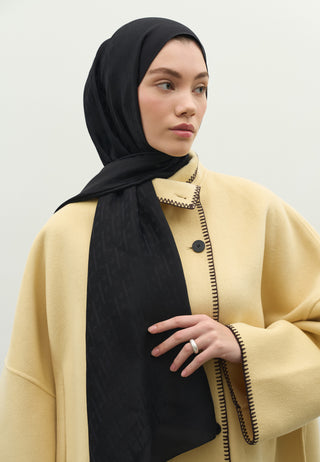 Monogram Jacquard Hijab Black
