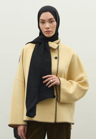 Monogram Jacquard Hijab Black