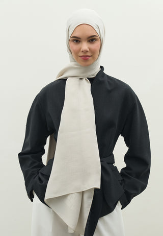 Monogram Jacquard Hijab Stone