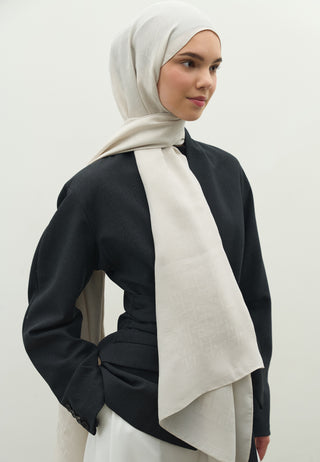 Monogram Jacquard Hijab Stone