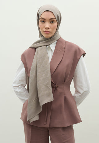 Monogram Jacquard Hijab Silver