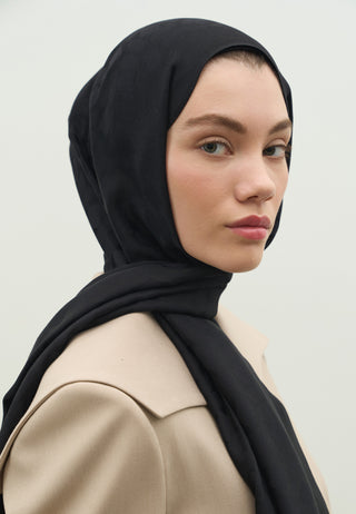 Oslo Jacquard Hijab Black