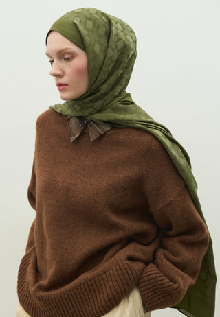 Oslo Jacquard Hijab Military Khaki