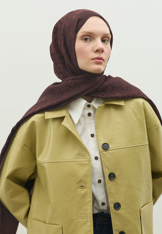 Oslo Jacquard Hijab Reddish Brown