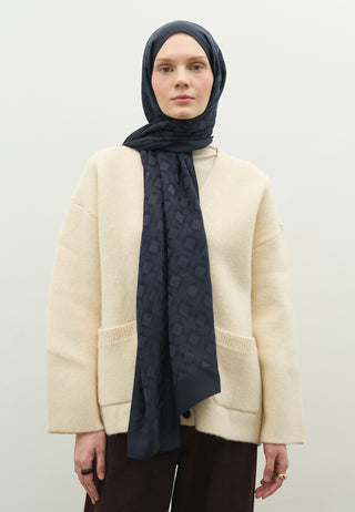 Oslo Jacquard Hijab Deep Navy Blue