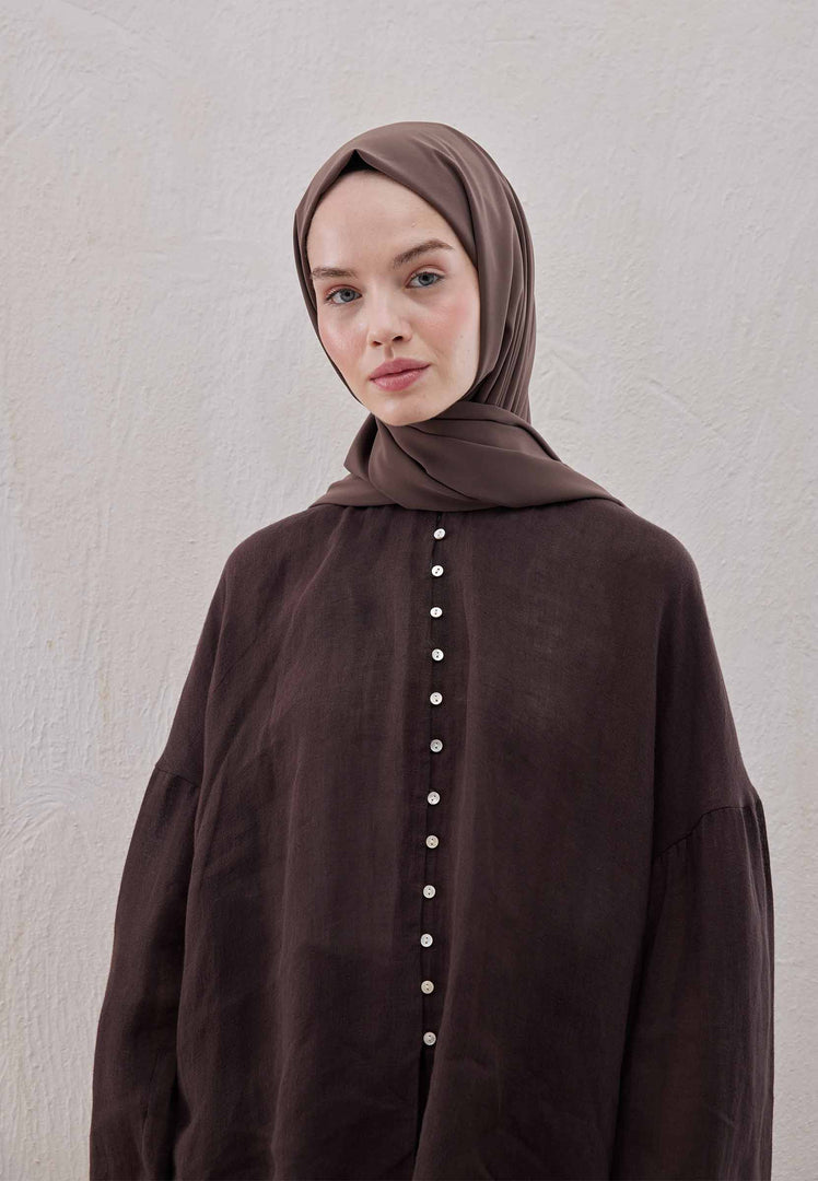 Medina Silk Hijab Dusty Brown