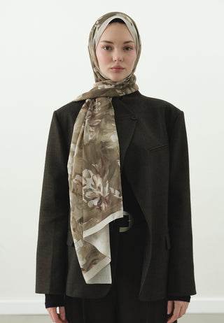 Jane Pattern Cotton Viscose Hijab Pistachio