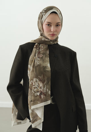 Jane Pattern Cotton Viscose Hijab Pistachio