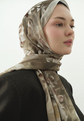 Jane Pattern Cotton Viscose Hijab Pistachio
