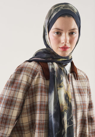 Pure Abstract Pattern Rami Hijab Black