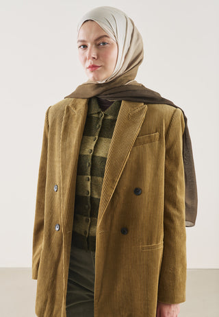 Gradient Pattern Rami Hijab Brown Beige