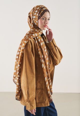 Wild Fawn Pattern Rami Hijab Camel