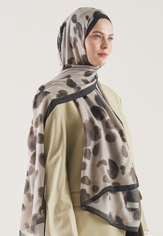 Cow Pattern Rami Hijab Stone