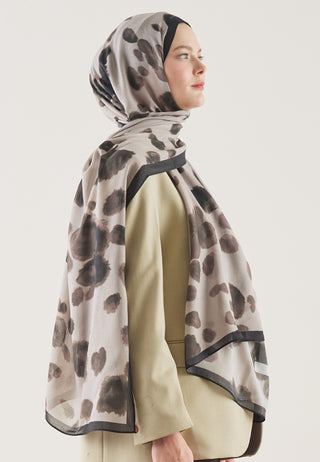 Cow Pattern Rami Hijab Stone