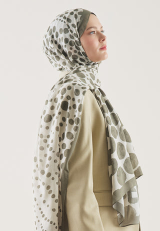 Polka Dots Pattern Rami Hijab Pistachio