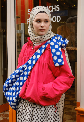 Small Polka Dot Pattern Rami Hijab Beige