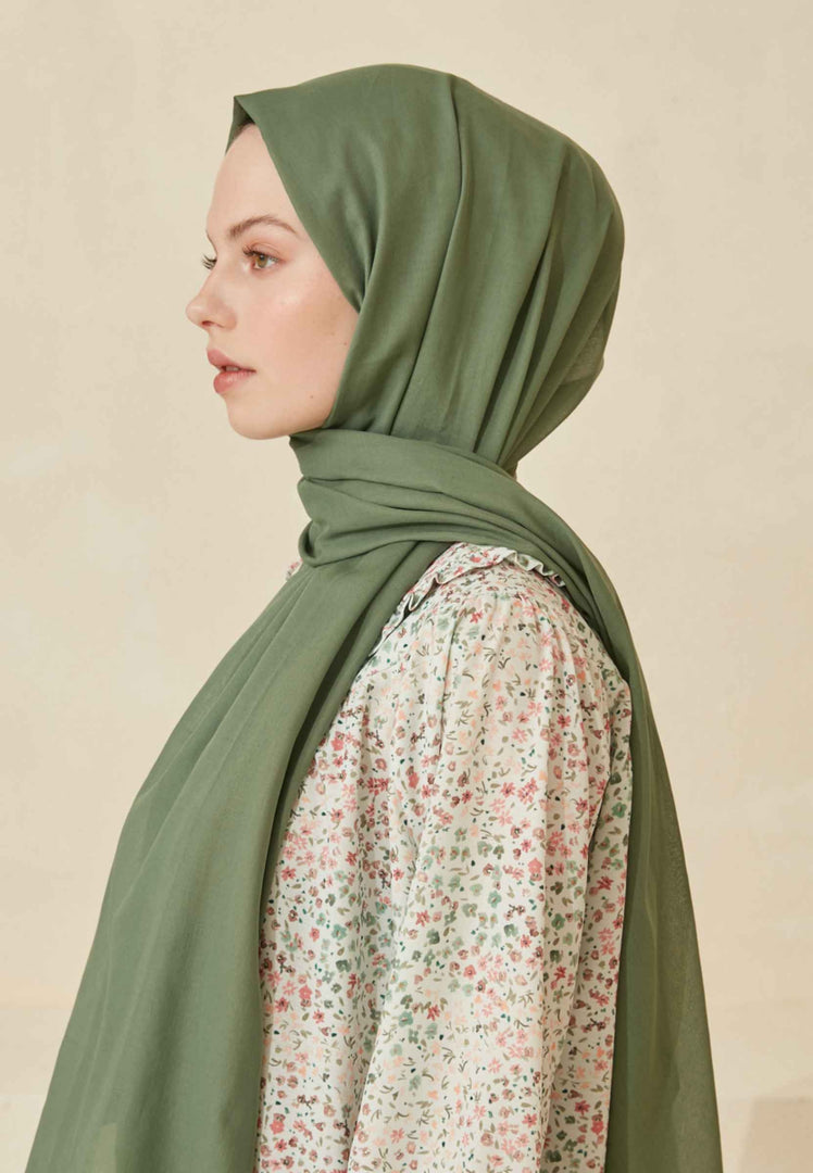 Thin Cotton Voile Hijab Mint