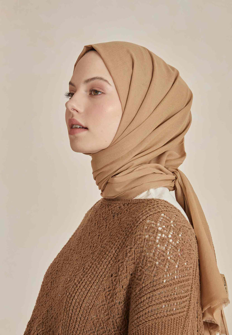 Thin Cotton Voile Hijab Latte