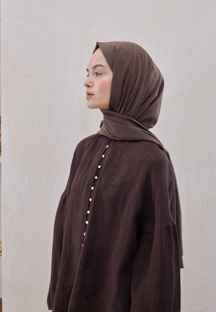 Medina Silk Hijab Dusty Brown