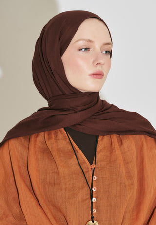 Rami Viscose Hijab Clay