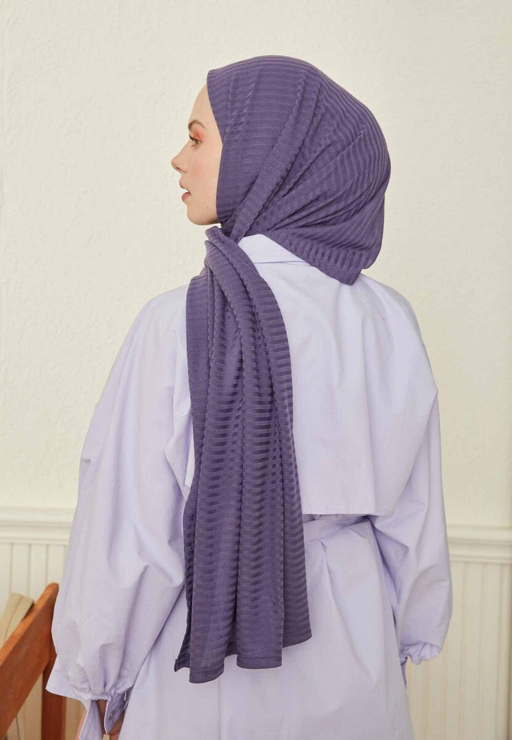 Comfy Combed Cotton Hijab Eggplant Purple