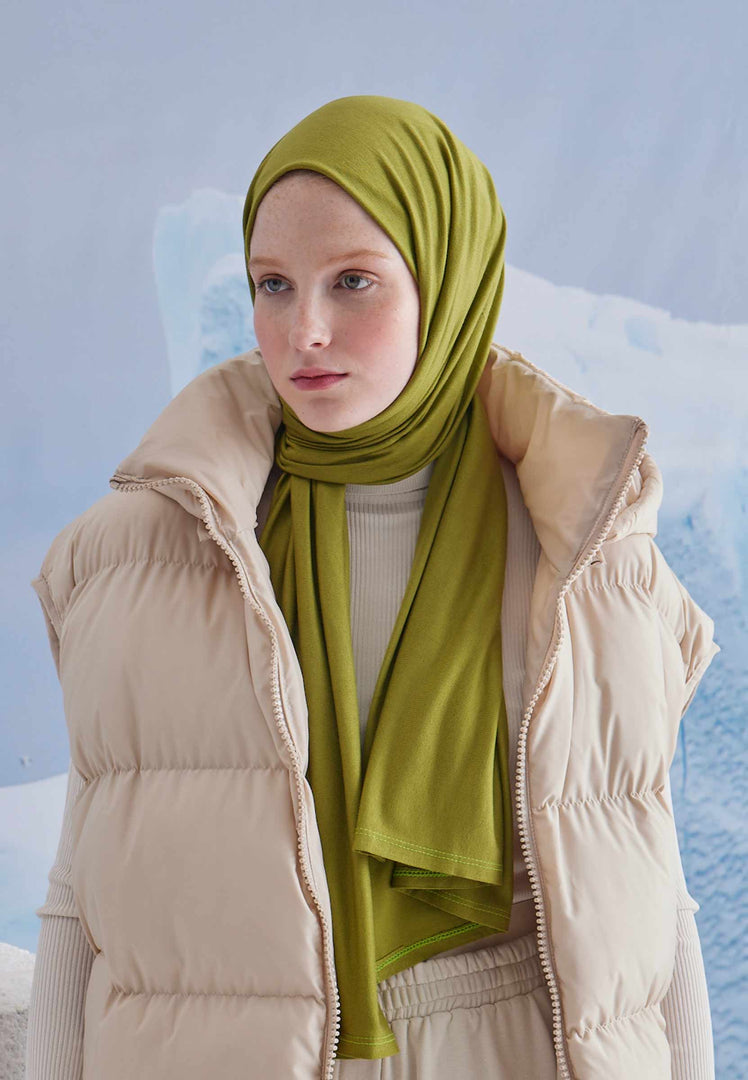 Jersey Hijab Olive Green