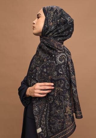 EMERALD DESEN ŞAL LACİVERT