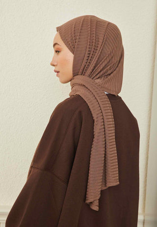 Comfy Jersey Hijab Dusty Brown