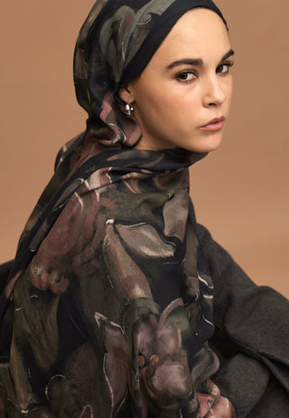 DARK GARDEN DESEN RAMİ ŞAL GÜLKURUSU