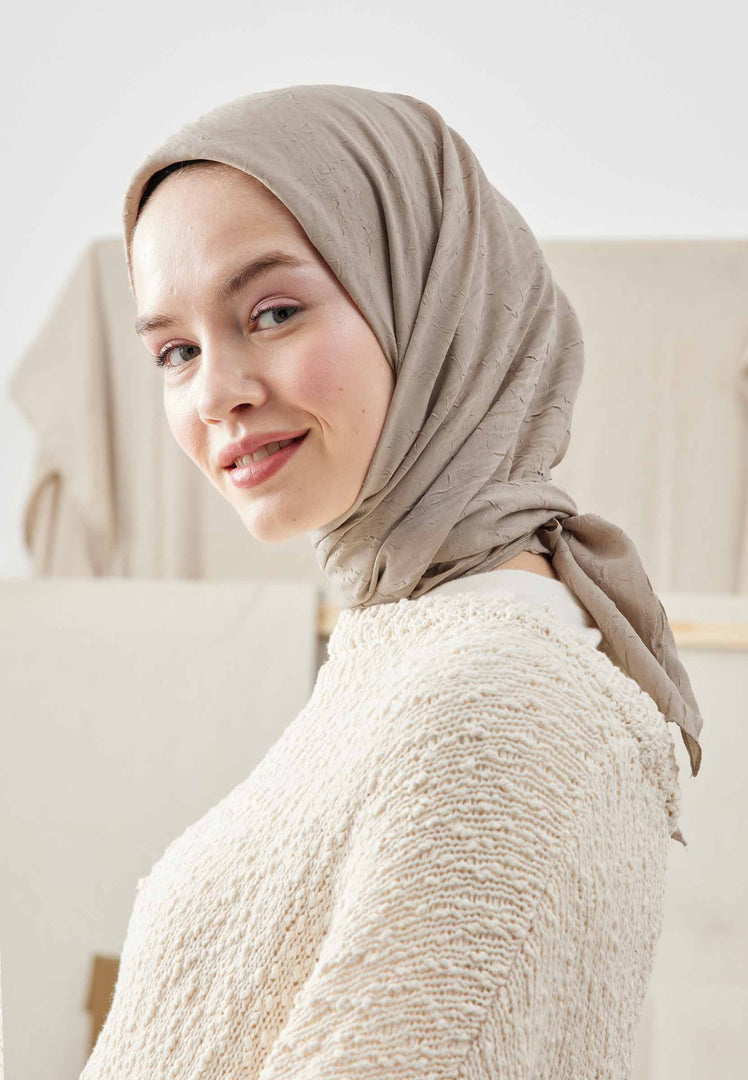 Bamboo Square Scarf Natural Beige