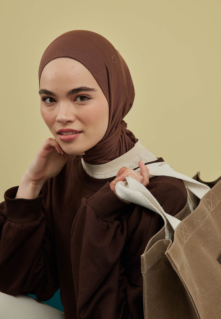 Athletic Hijab Hot Brown