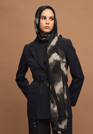 BATİK DESEN RAMİ ŞAL ANTRASİT