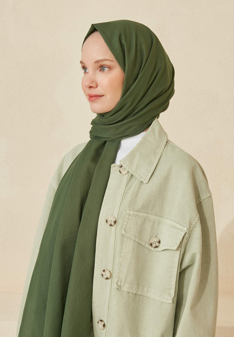 Thin Cotton Voile Hijab Emerald