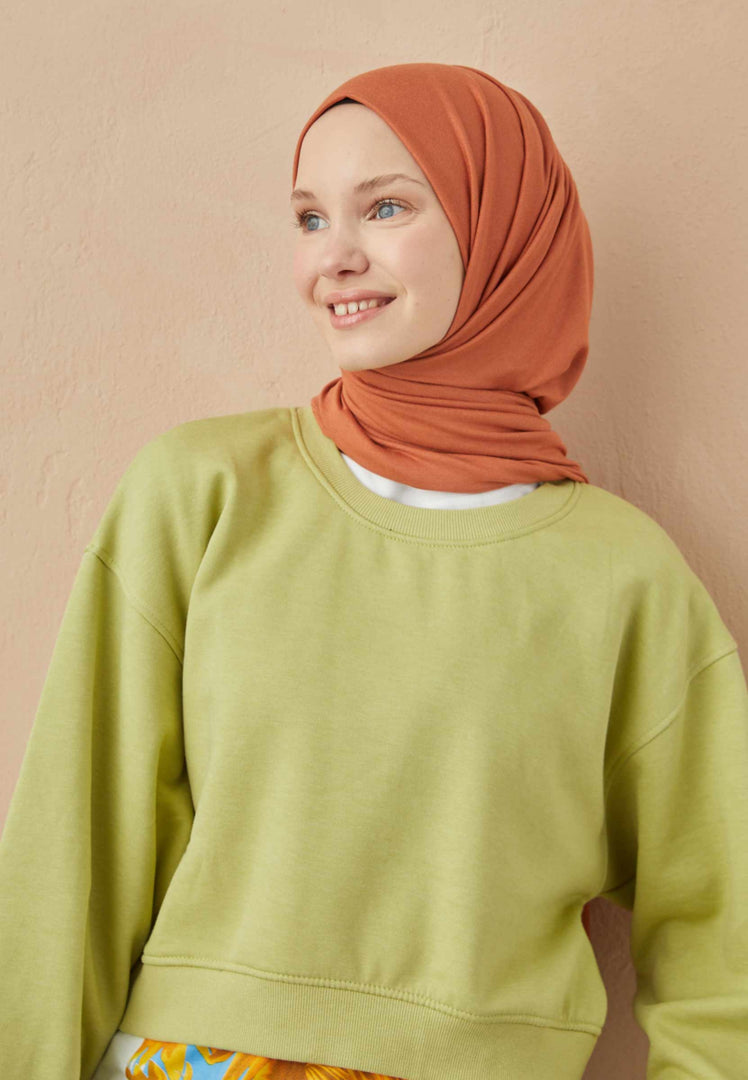 Jersey Hijab Pastel Orange