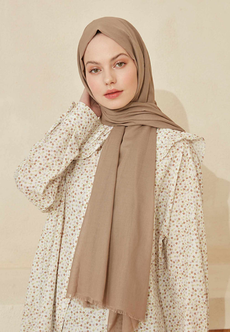 Thin Cotton Voile Hijab Acorn