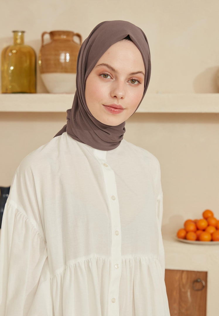Thin Cotton Voile Hijab Ash